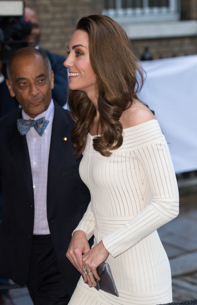 Kate Middleton in White Off-the-Shoulder Dress June 2019