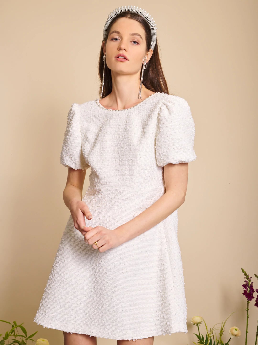 Short Wedding Dress Idea Sister Jane Dream Ivy Bee Tweed Mini