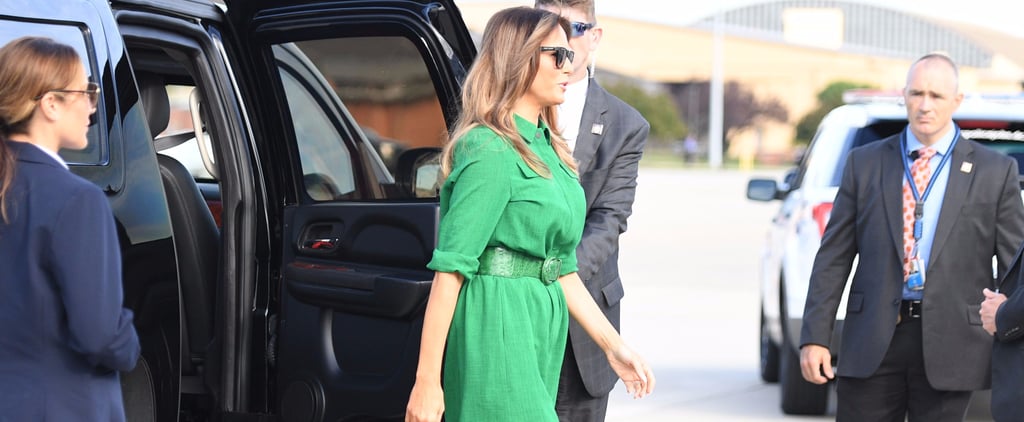 Melania Trump's Green Dress and Christian Louboutin Heels