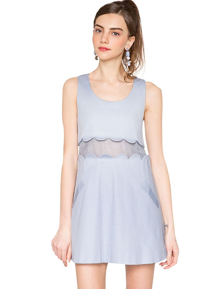 To Be Adored Pastel Blue Scalloped Sheer Dress 13 Picks For The