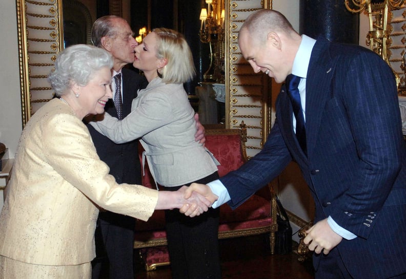 The Queen, Prince Philip, and Zara Phillips With Mike Tindall