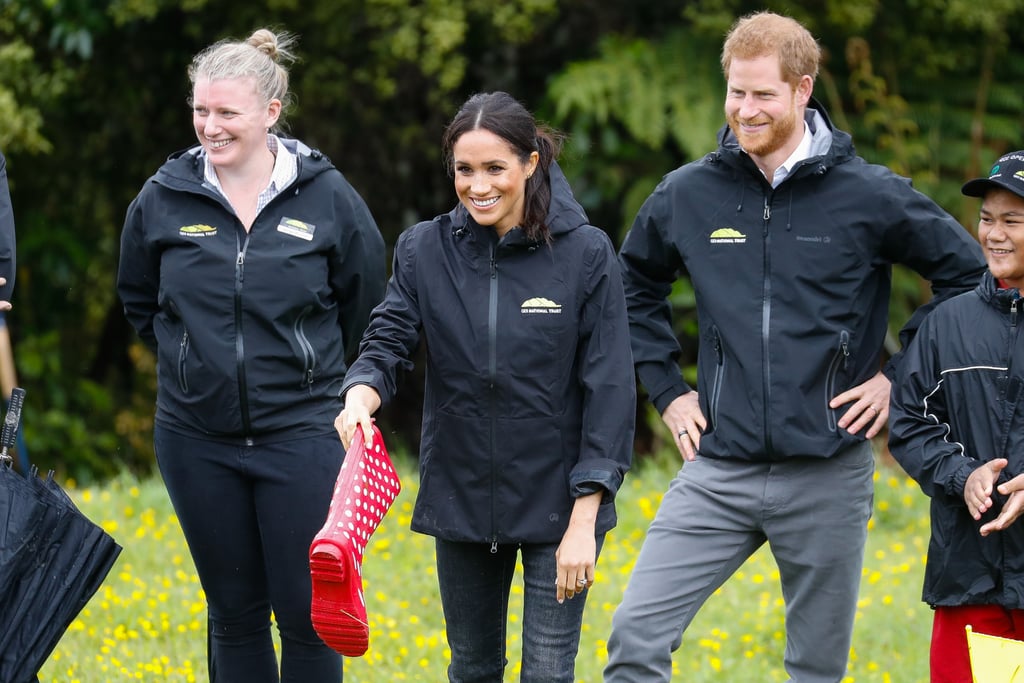 Prince Harry and Meghan Markle Toss Rainboots in New Zealand