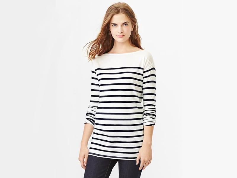 Gap Stripe Luxe Boatneck Tee ($27) | Fashion Gift Ideas 2014 | POPSUGAR ...