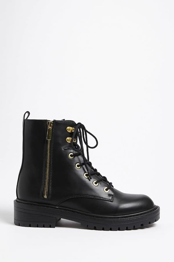 Forever 21 Faux Leather Combat Boots
