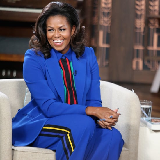 Michelle Obama Blue Elie Saab Suit 2019