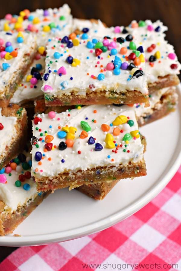 Cake Batter Blondies