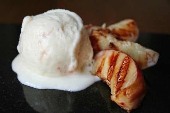 Grilled Nectarines With Ice Cream