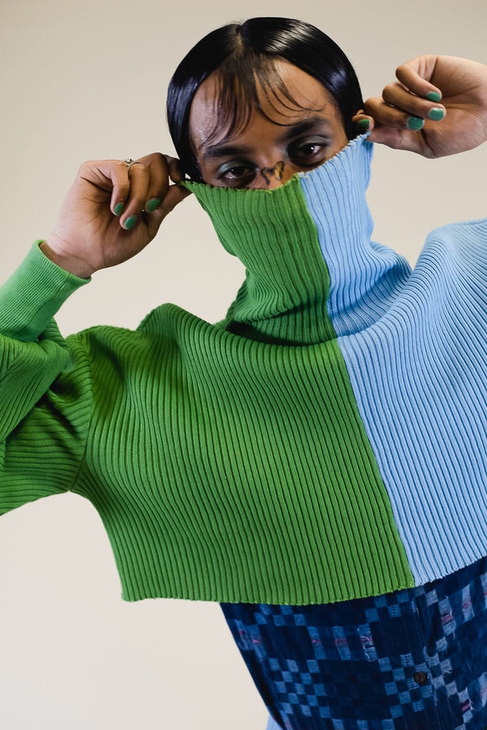 abacaxi 2 Tone Turtleneck Sweater ($230)