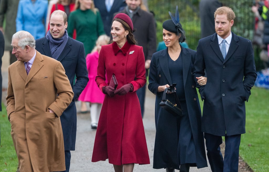 Kate Middleton Red Coat on Christmas Day 2018