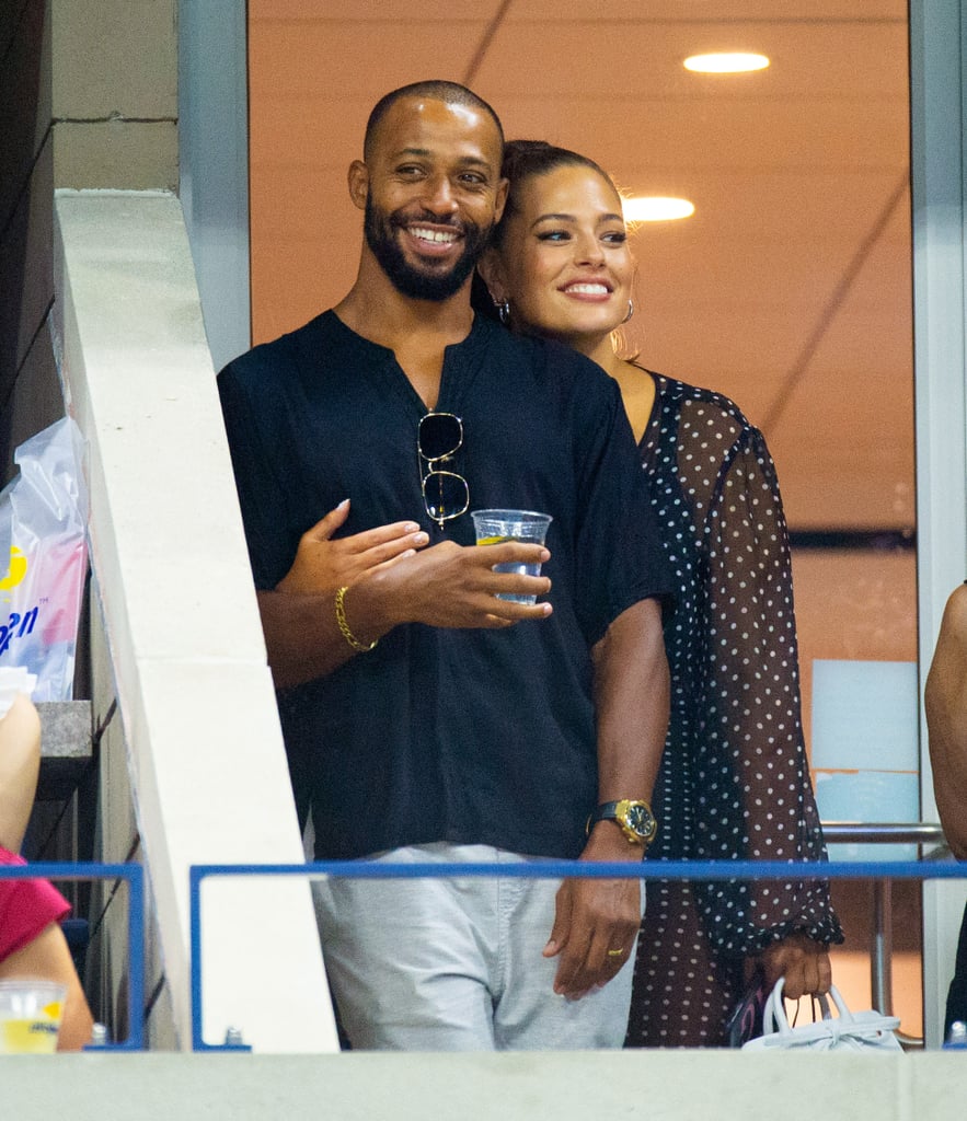 Ashley Graham and Justin Ervin at the 2018 US Open