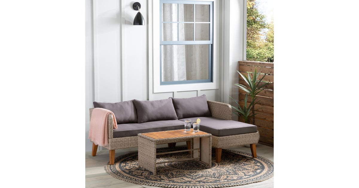 A Small Outdoor Sofa Nicosia All Weather Wicker/Rattan Outdoor Sofa