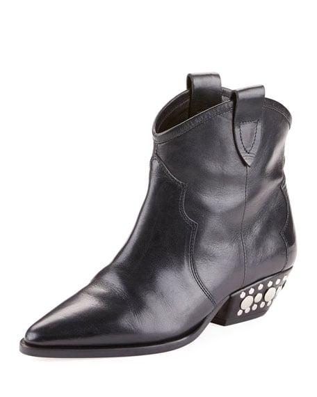 Isabel Marant Dawyna Point-Toe Stud-Heel Western Booties