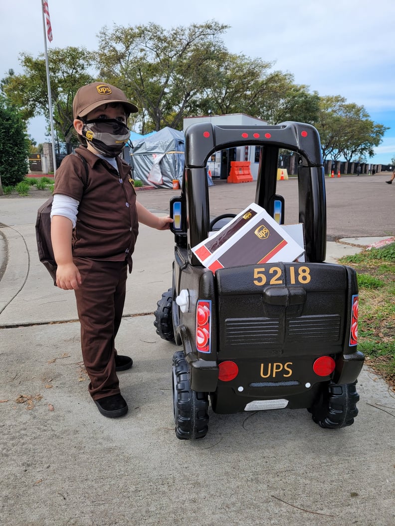 Photos of Marco With His Mini UPS Truck