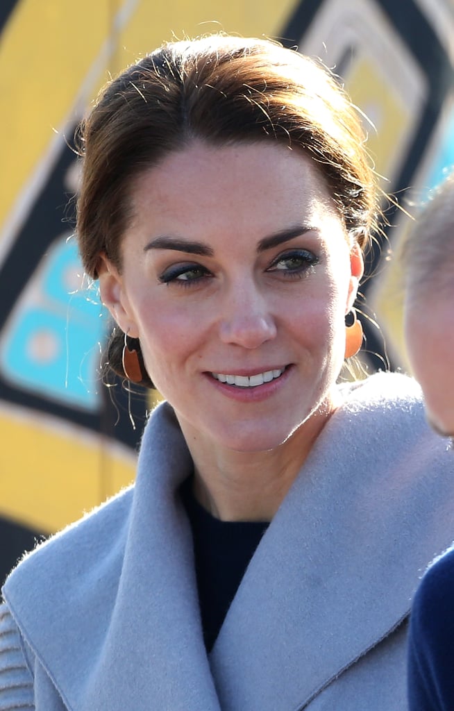 In the Yukon, Kate chose a pair of $74 bronze earrings that were inspired by the design of traditional Inuit knife the ulu and made by local jeweler Shelley MacDonald.