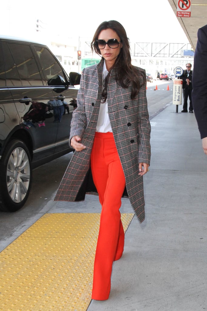 When in doubt, add a vibrant pop of color, Victoria Beckham style.
