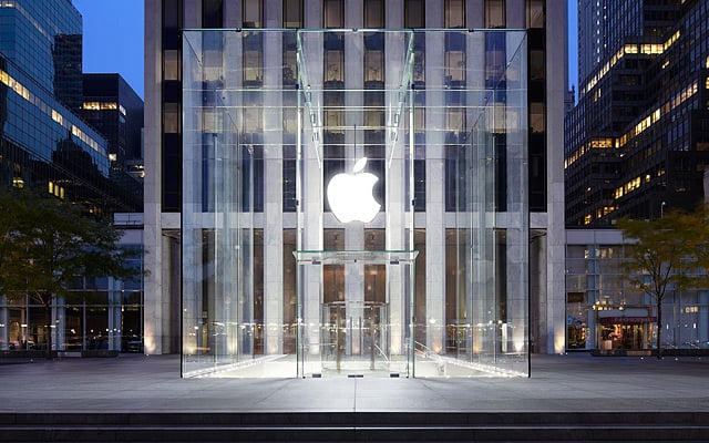 The famous Fifth Avenue Apple store (aka the "glass cube") was found to be the city's most photographed attraction in 2011.
Source: Apple