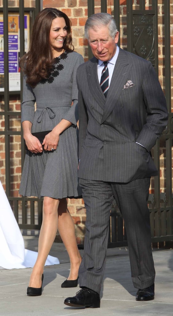 When William was away training in the Falkland Islands and Kate was undertaking her first solo royal engagements, Charles took her under his wing by inviting her along on one of his.
