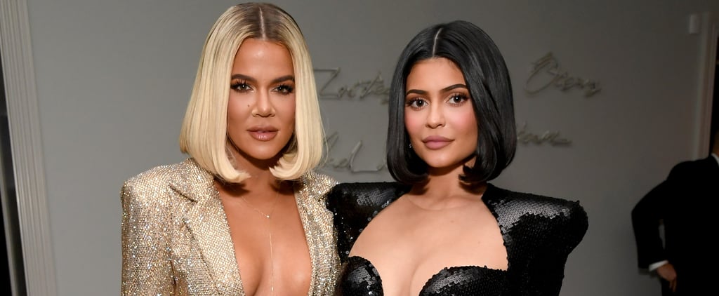Kylie Jenner's Black Plunging Sequined Dress by Balmain