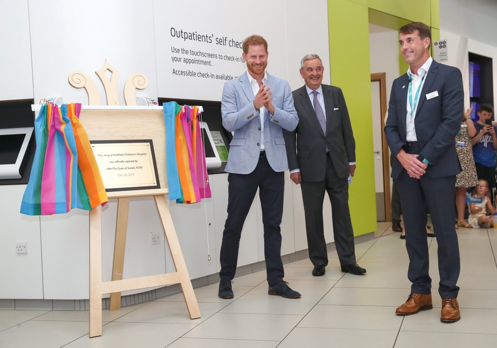 Prince Harry at Sheffield Children’s Hospital July 2019