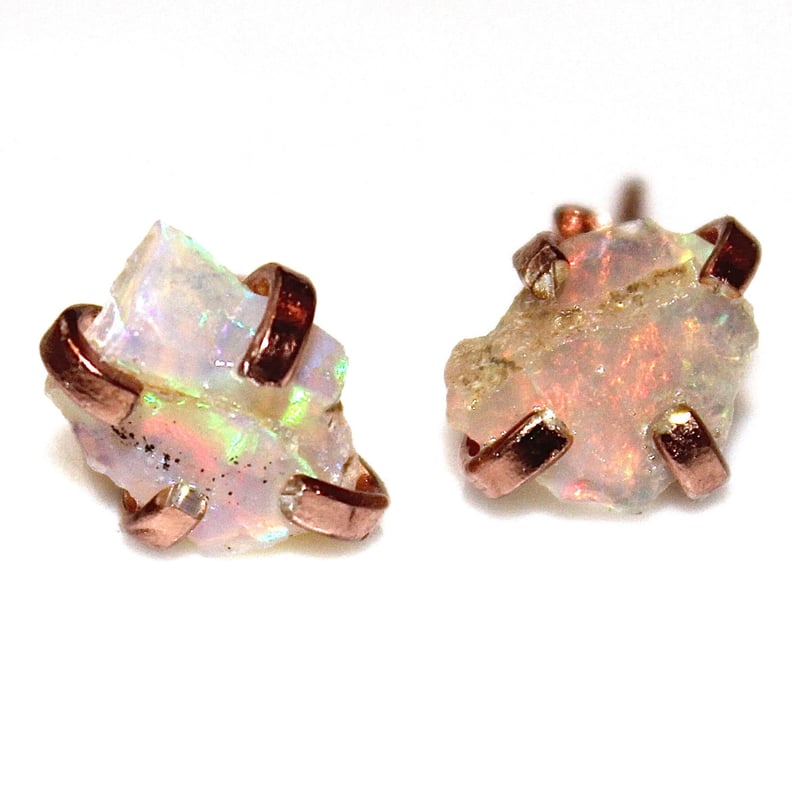 Fizz Candy Raw Opal Stud Earrings