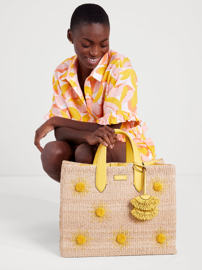 A Bag That Truly Fits It All: Kate Spade New York Manhattan Sun Embroidered Raffia Large Tote