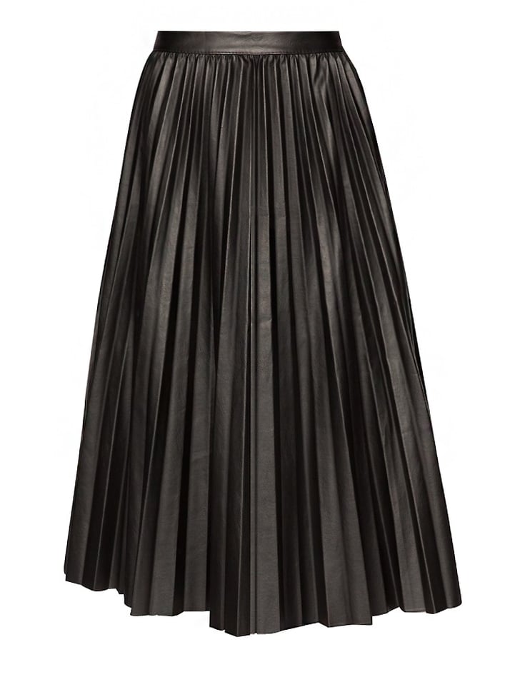 Pixie Market Pleated Faux-Leather Midi Skirt | Fall Clothes 2014 For ...