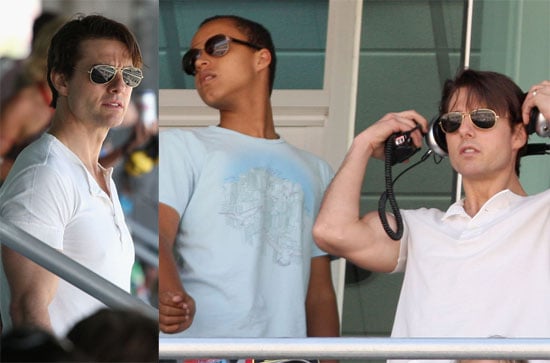 Tom Cruise Watches the Race Tom Cruise Watches the Race