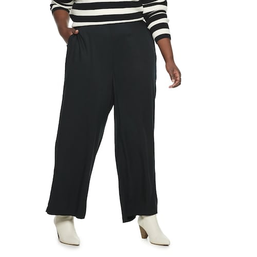 POPSUGAR Plus Size Wide-Leg High-Waisted Pants