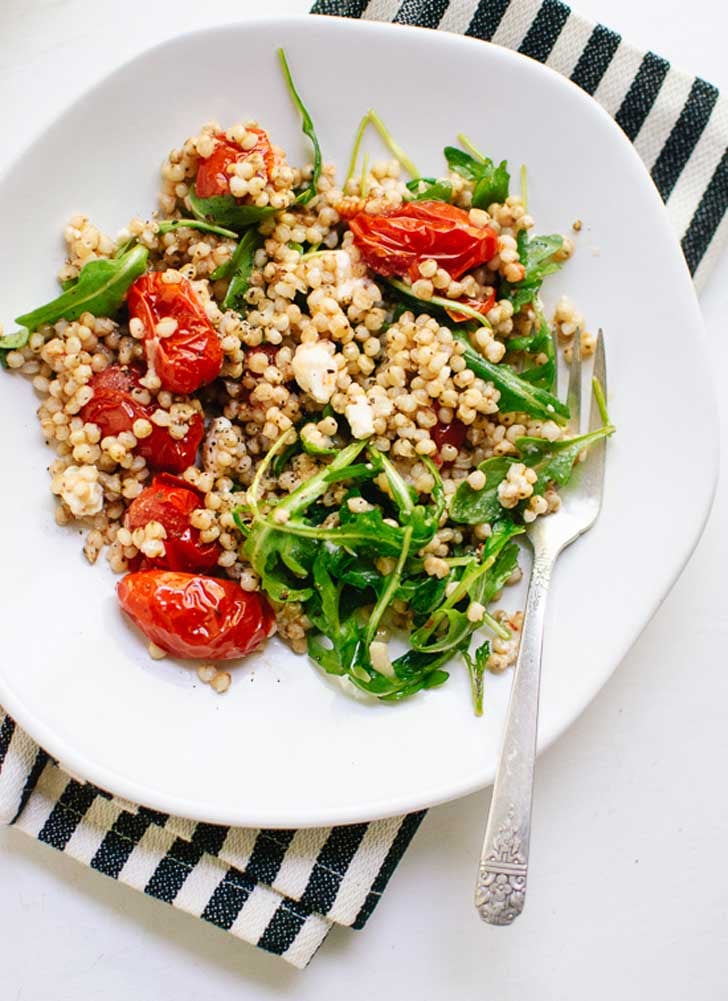 Roasted Cherry Tomato, Arugula, and Sorghum Salad