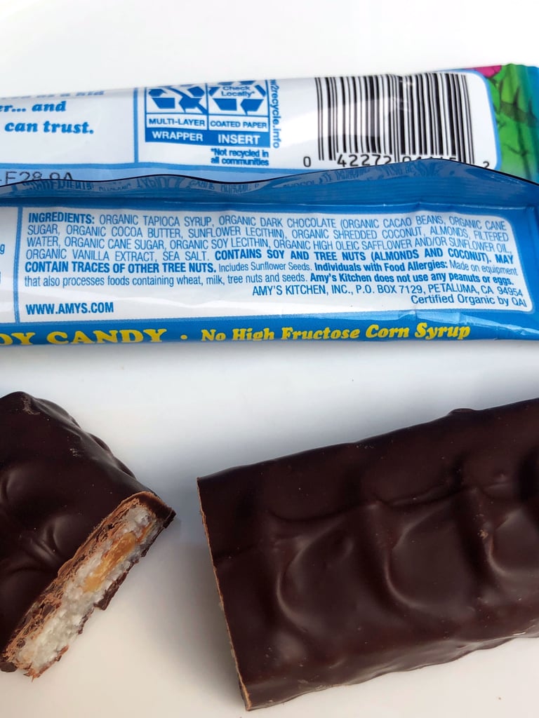Amy's Sunny Candy Bar Ingredients