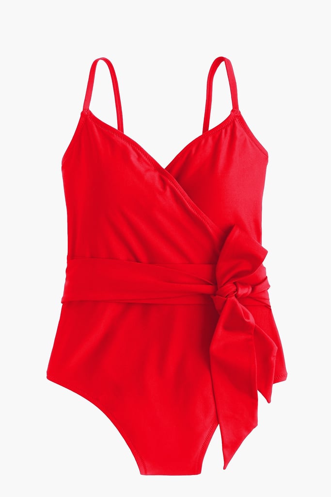 J.Crew V-Neck Wrap One-Piece Swimsuit