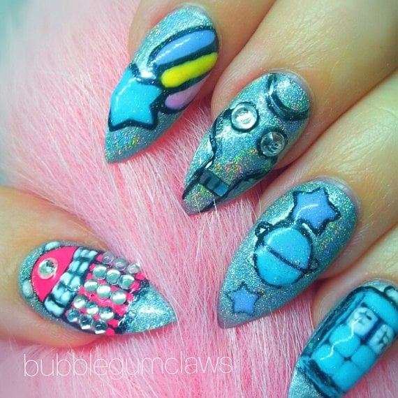 Bubblegumclaws Doctor Who Press On Nails