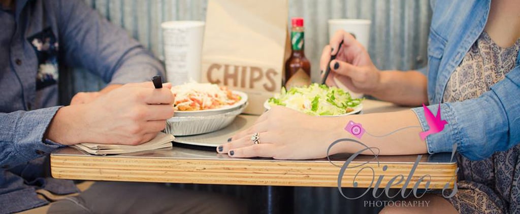 Engagement Photos Taken at Chipotle