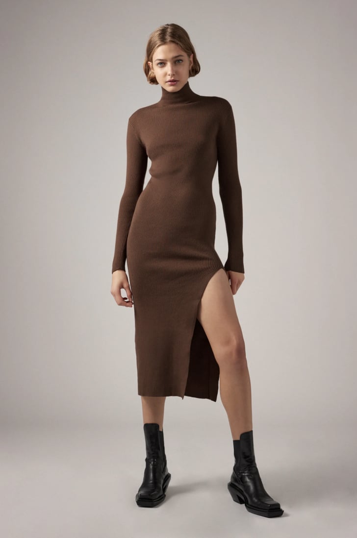 Zara Long Knit Dress The Best Knitted Jumper Dresses for Autumn