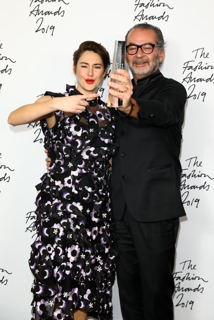 Shailene Woodley and Remo Ruffini at the British Fashion Awards 2019 in London
