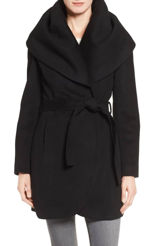 tahari wool blend coat