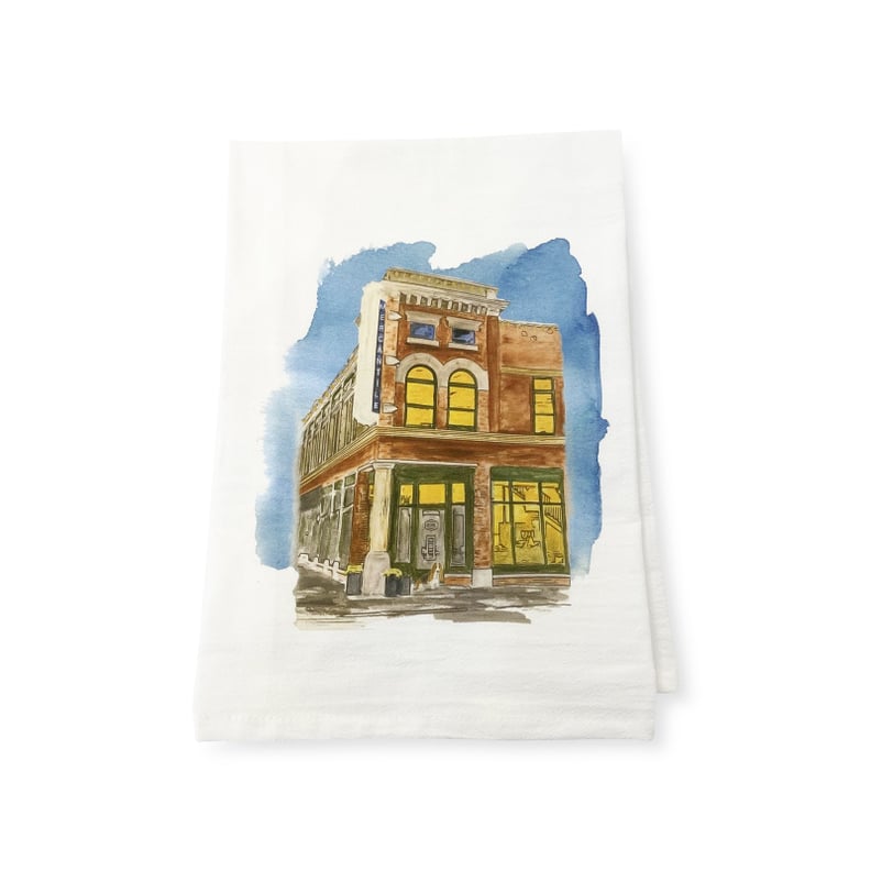Mercantile Watercolor Tea Towel