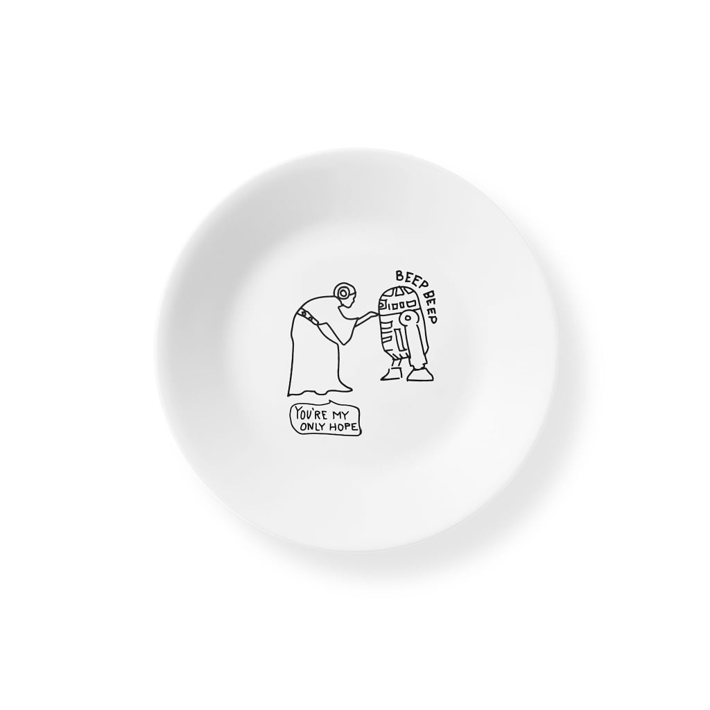 Corelle 6.75" Appetizer Plate: Star Wars — Princess Leia/R2-D2