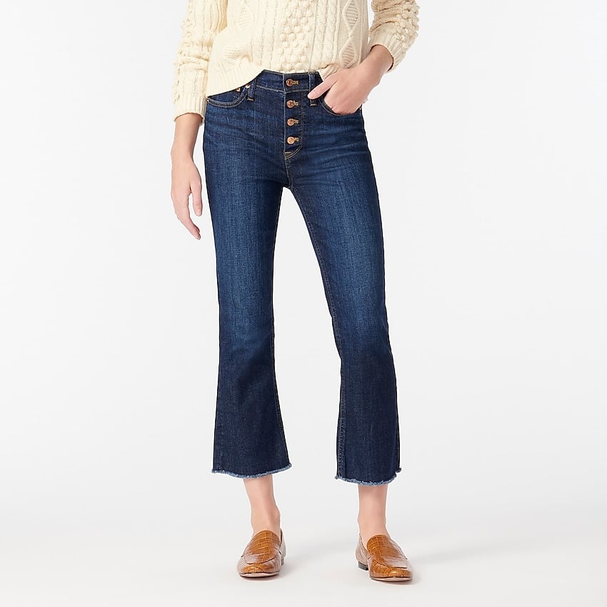 Button Fly Jeans J.Crew Demiboot Crop Jean The Most Comfortable