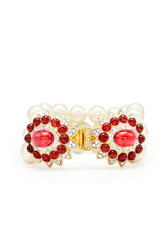 Kenneth Jay Lane Pearl Brooch Bracelet