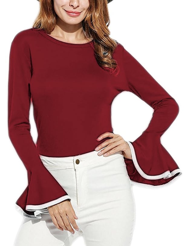 Qearal Bell Sleeve Blouse