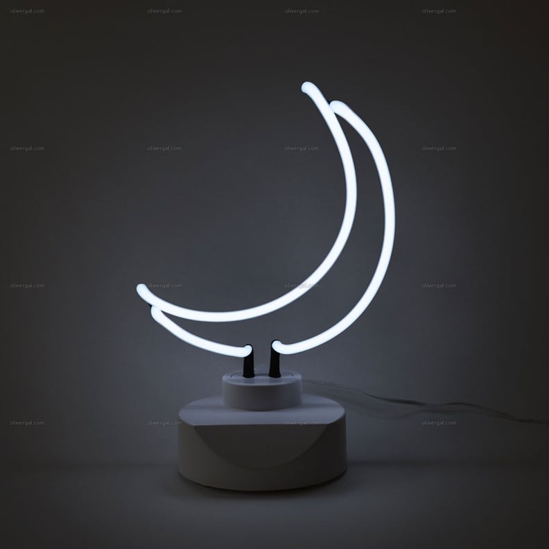 Moon Neon Table Top Sign