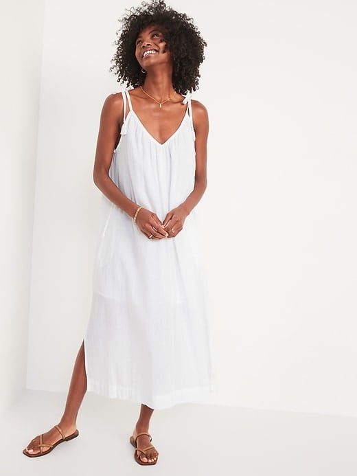 Old Navy Sleeveless Tie-Shoulder All-Day Maxi Swing Dress