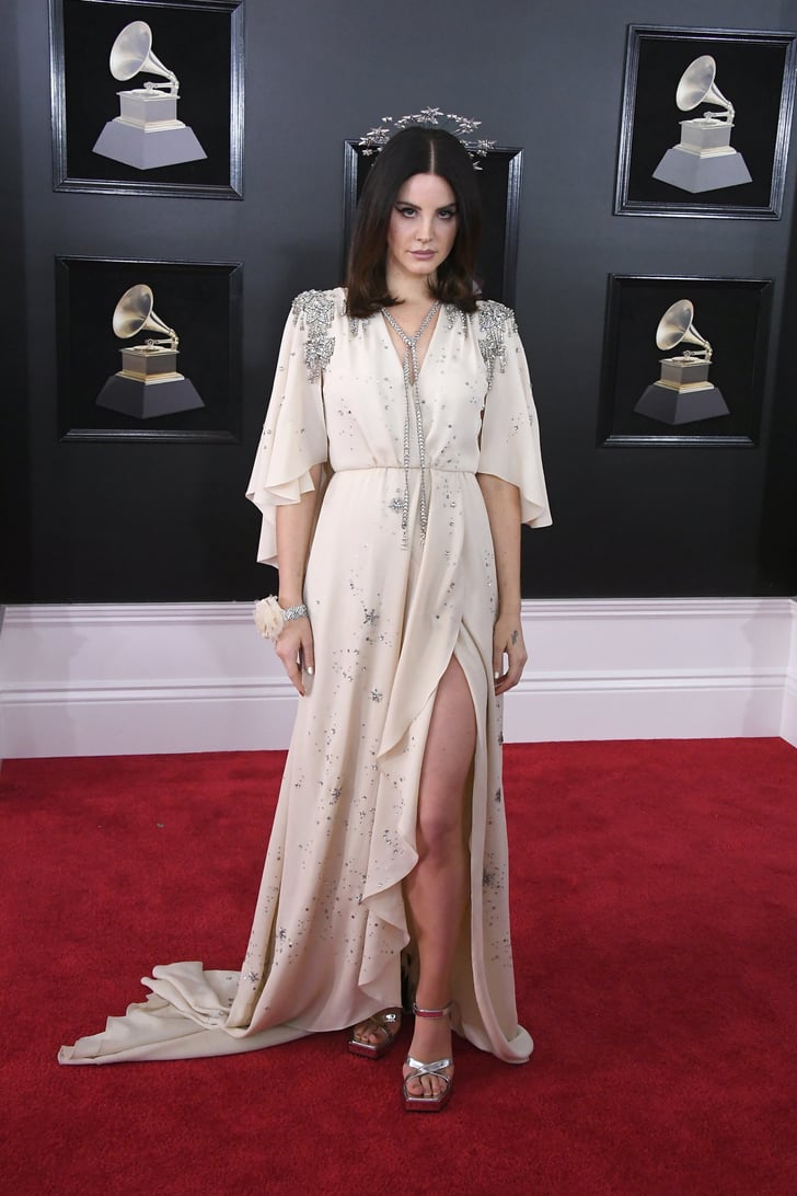 Lana Del Rey Grammys Red Carpet Dresses 2018 POPSUGAR Fashion Photo 10