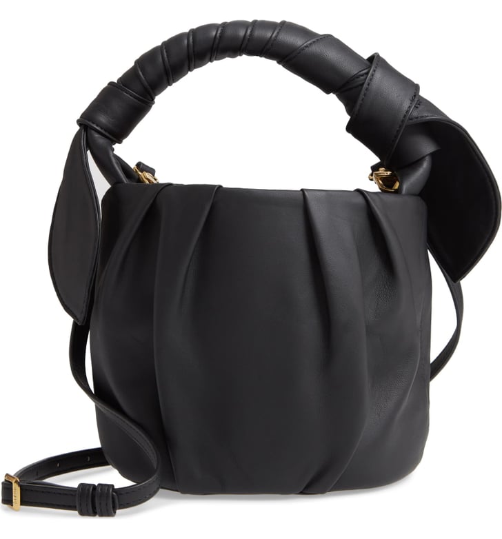 Staud Dani Pleated Leather Top Handle Bucket Bag Best Deals From