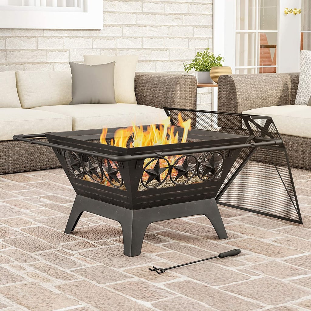 A Starred Firepit Square Large Steel Fire Pit Best Outdoor Firepits 2022 POPSUGAR Home