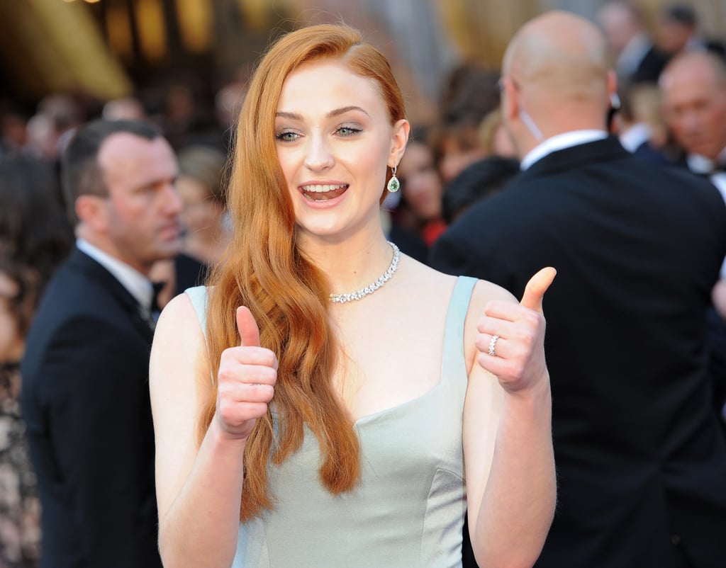 Sophie Turner in Galvan Gown at Oscars 2016