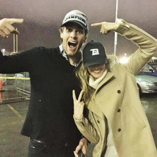 Tom Brady and Gisele Celebrating AFC Championship 2015