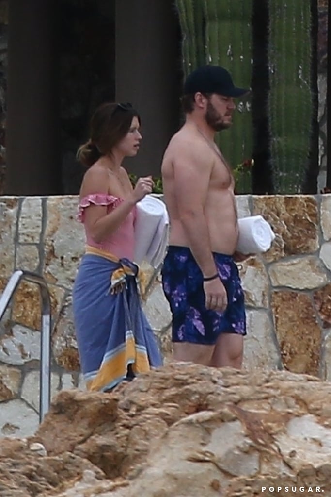 Chris Pratt and Katherine Schwarzenegger in Cabo Jan. 2019