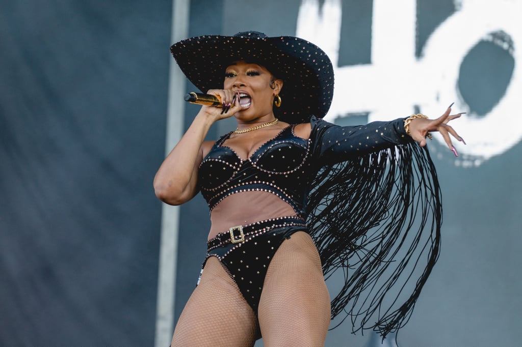 Megan Thee Stallion's Cowgirl Chic Rhinestone Bodysuit